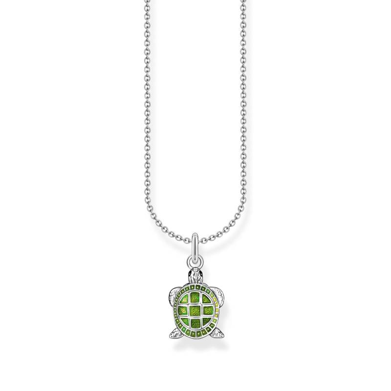 Thomas Sabo Kette mit grünem Schildkröten-Anhänger Silber grün KE2216-007-6-L45V von Thomas Sabo