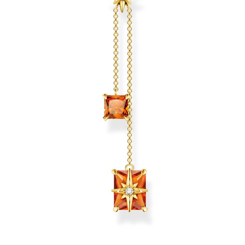 Thomas Sabo Kette mit orangen Steinen und Sterne vergoldet orange KE1956-971-8-L45V von Thomas Sabo