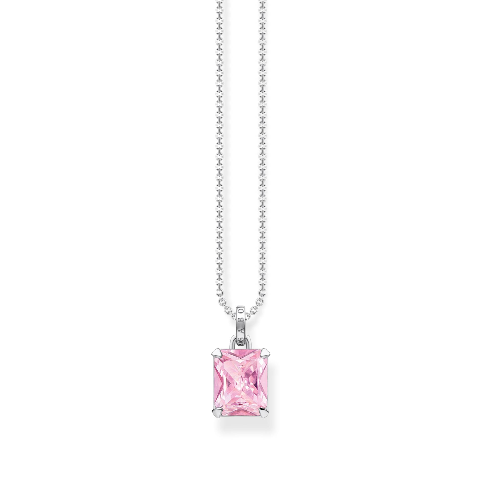 Thomas Sabo Kette mit pinkem Stein Silber pink KE1964-051-9-L45V von Thomas Sabo