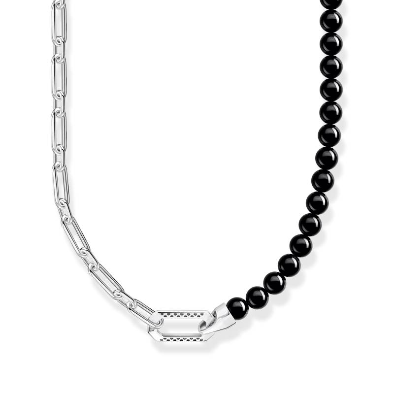 Thomas Sabo Kette mit schwarzen Onyx-Beads und Kettengliedern Silber schwarz KE2179-507-11-L55V von Thomas Sabo