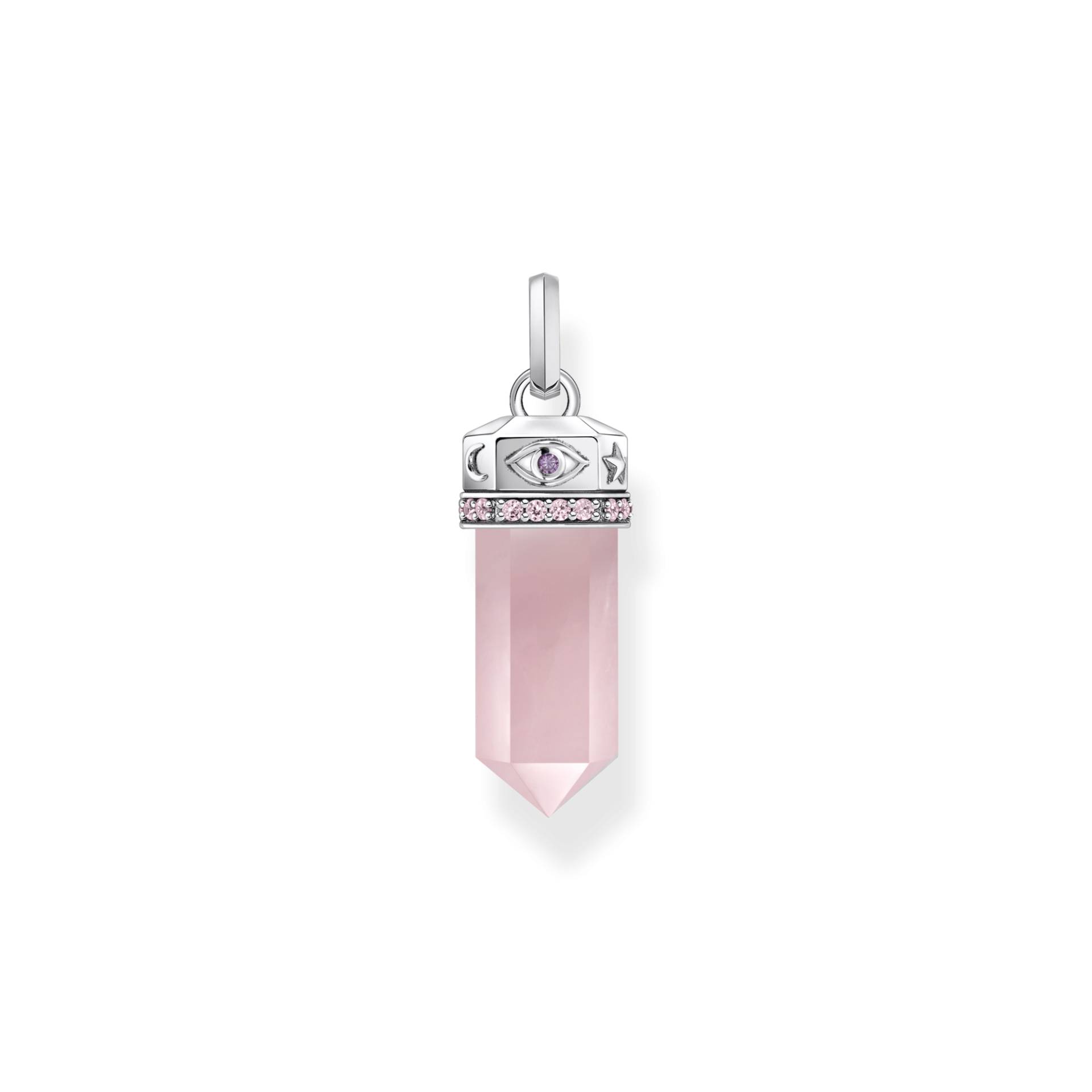 Thomas Sabo Kettenanhänger mit Rosenquarz-Kristall Silber pink PE955-640-9 von Thomas Sabo