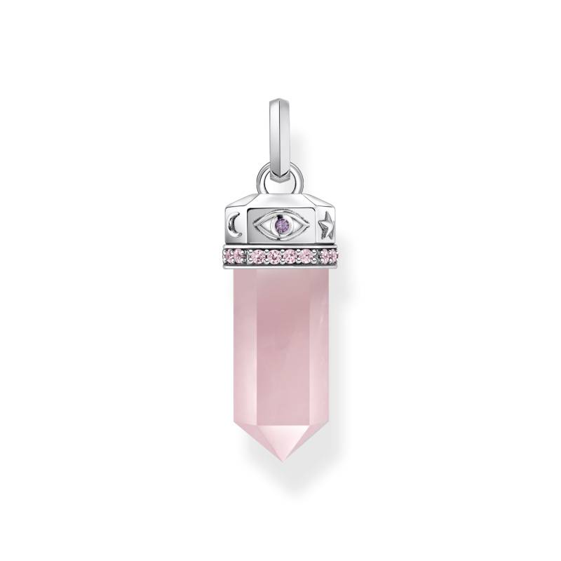 Thomas Sabo Kettenanhänger mit Rosenquarz-Kristall Silber pink PE955-640-9 von Thomas Sabo