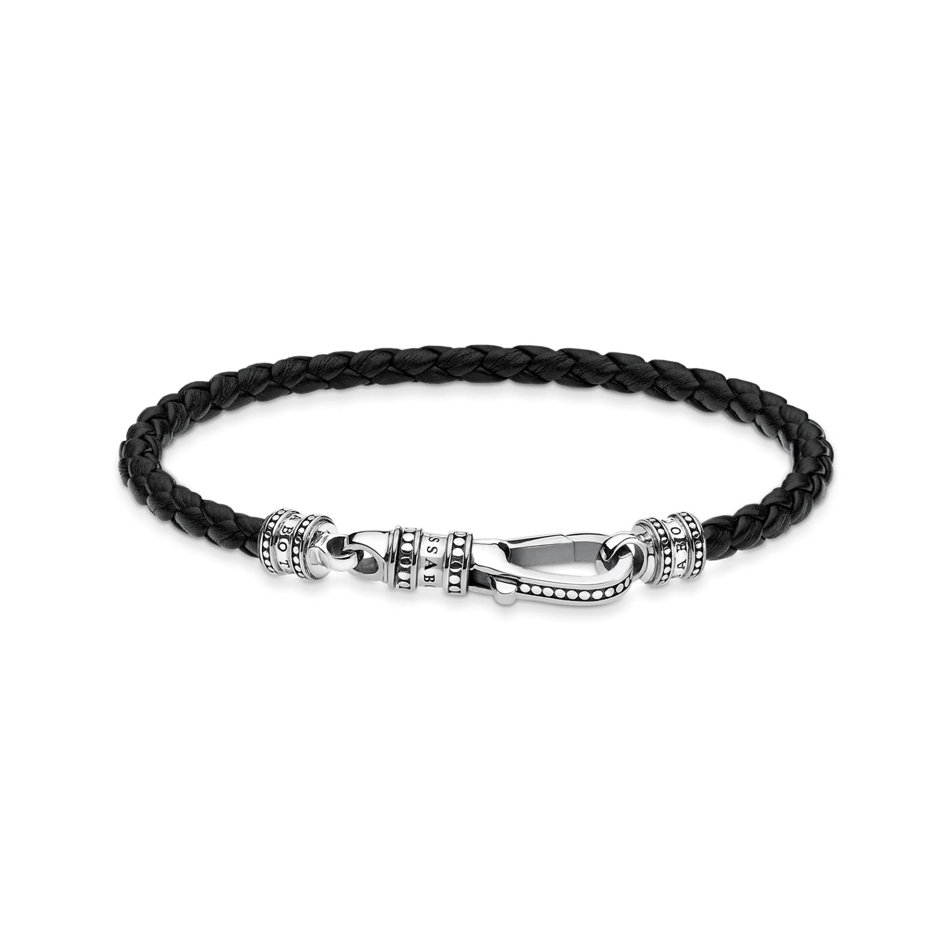 Thomas Sabo Lederarmband Karabiner schwarz A1931-682-11-L15 von Thomas Sabo