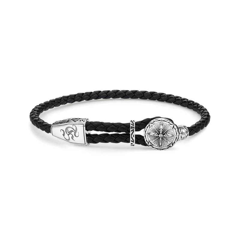 Thomas Sabo Lederarmband Kompass schwarz A1860-682-11-L25V von Thomas Sabo