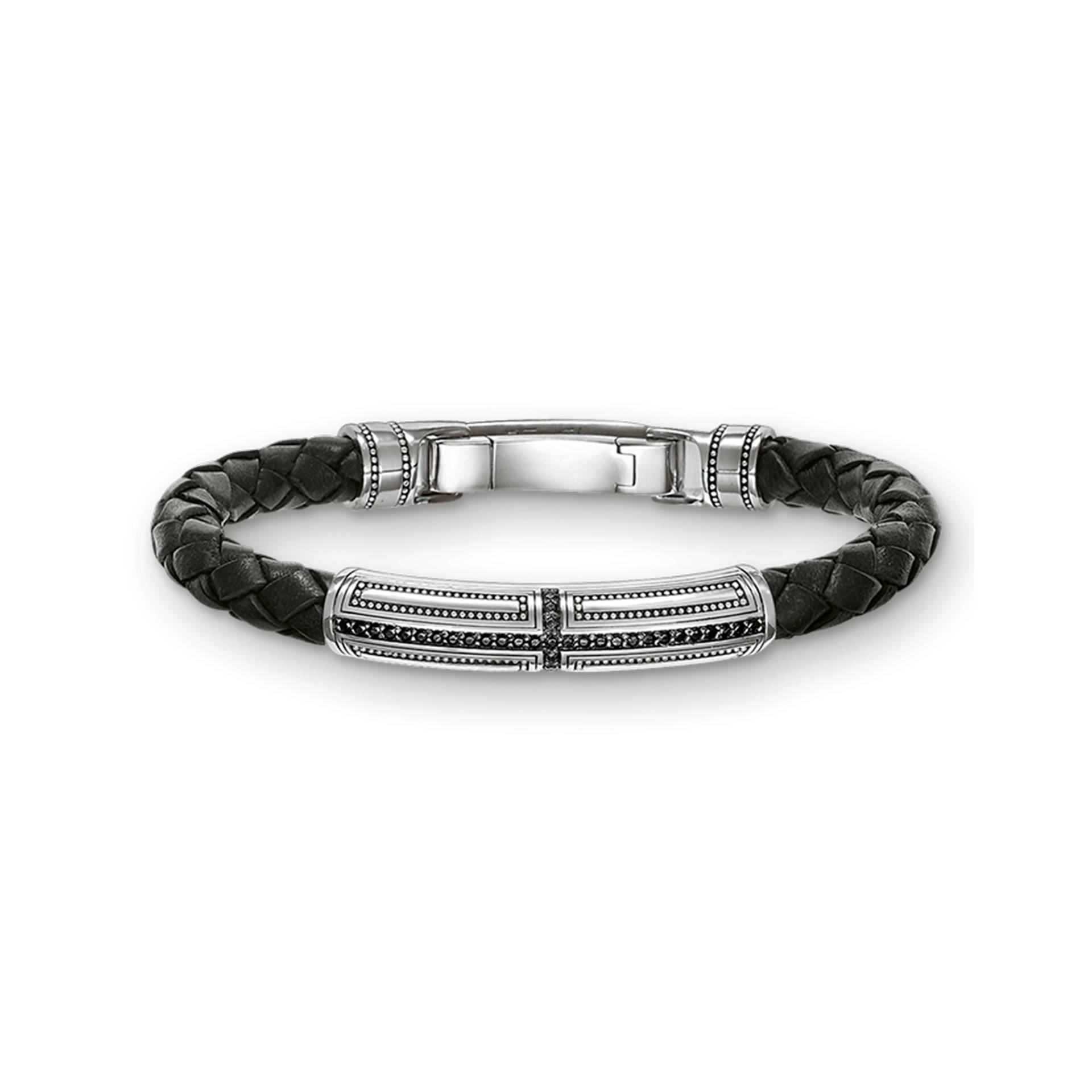 Thomas Sabo Lederarmband Kreuz schwarz LB41-019-11-M von Thomas Sabo