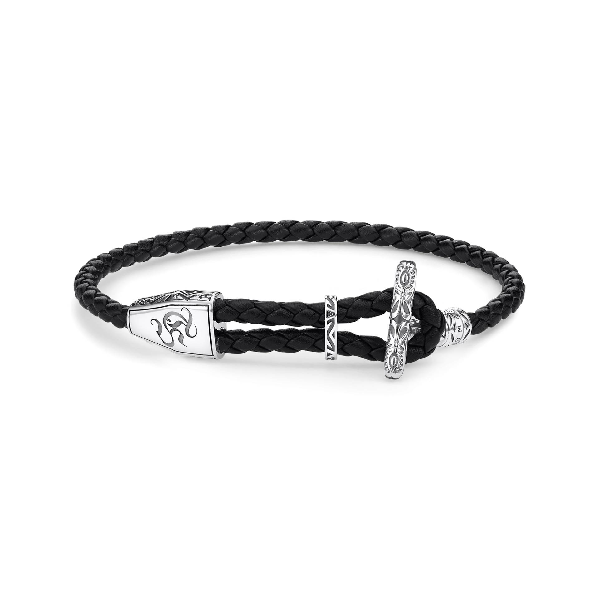 Thomas Sabo Lederarmband Ornament schwarz A1859-682-11-L25V von Thomas Sabo