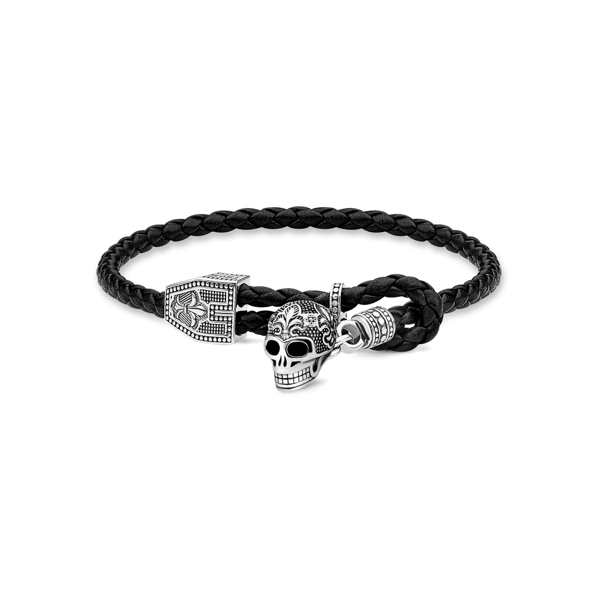 Thomas Sabo Lederarmband Totenkopf schwarz A1785-682-11-L25V von Thomas Sabo