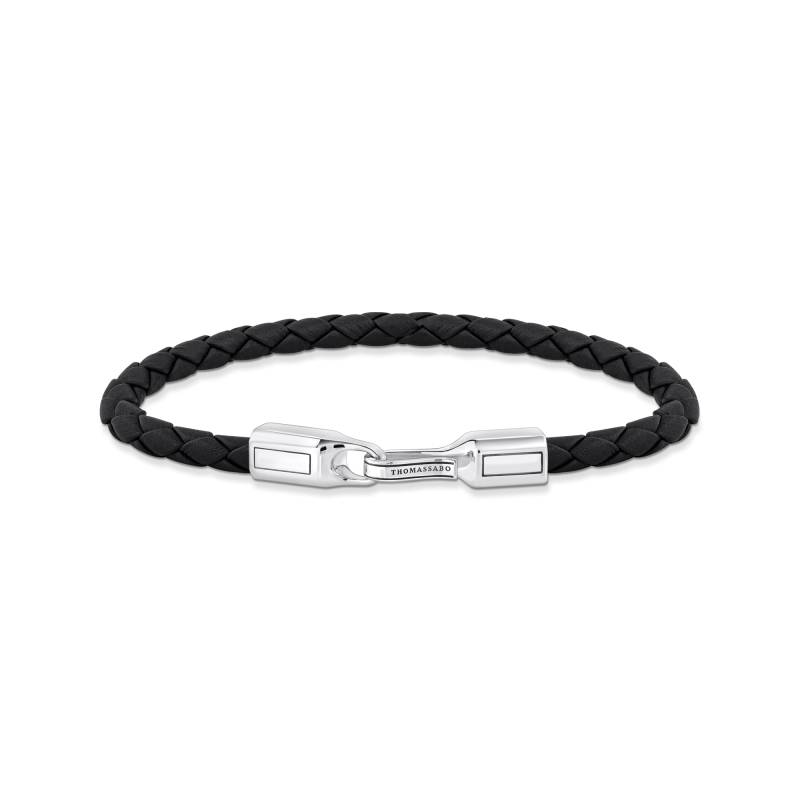 Thomas Sabo Lederarmband in Schwarz Silber schwarz A2149-682-11-L17 von Thomas Sabo