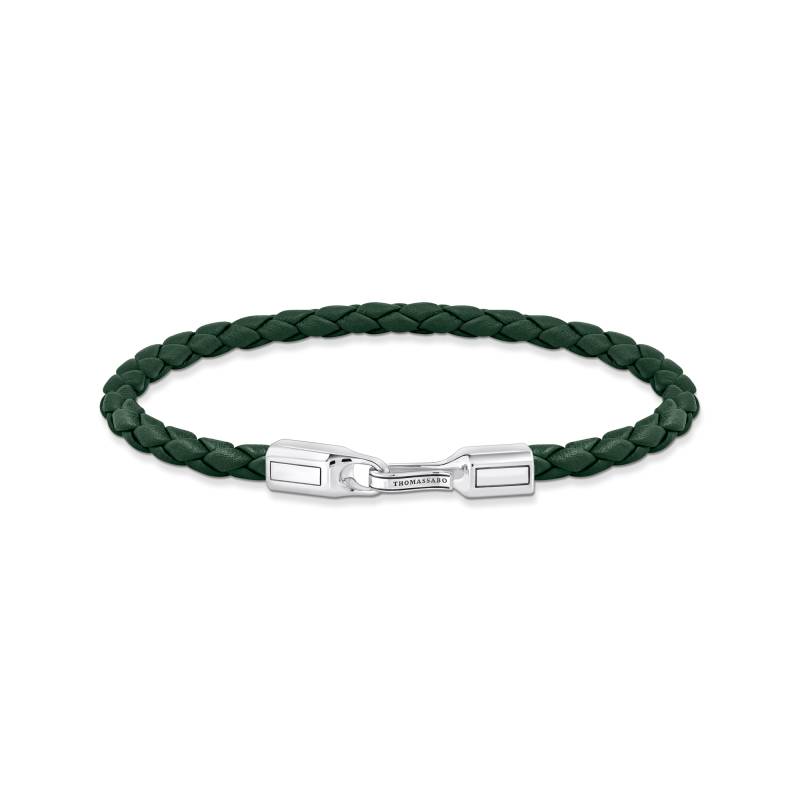 Thomas Sabo Lederarmband schmal in Grün Silber grün A2147-682-6-L15 von Thomas Sabo