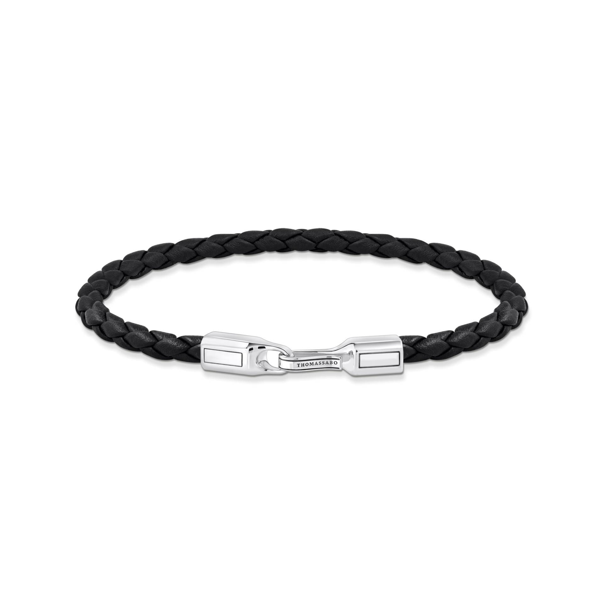 Thomas Sabo Lederarmband schmal in Schwarz Silber schwarz A2147-682-11-L15 von Thomas Sabo