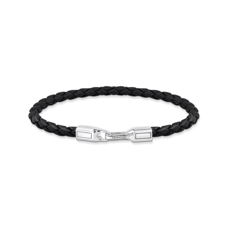 Thomas Sabo Lederarmband schmal in Schwarz Silber schwarz A2147-682-11-L15 von Thomas Sabo