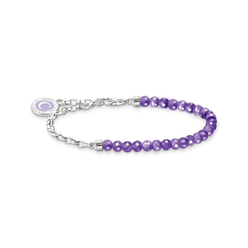 Thomas Sabo Charm-Armband mit Gliedern und imitiertem Amethyst Silber violett A2130-007-13-L13V von Thomas Sabo