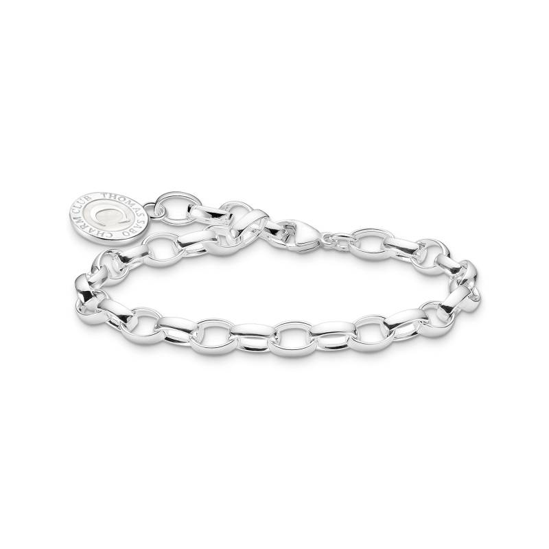 Thomas Sabo Charm-Armband mit weißem Coin Silber silberfarben X0285-007-21-L17 von Thomas Sabo