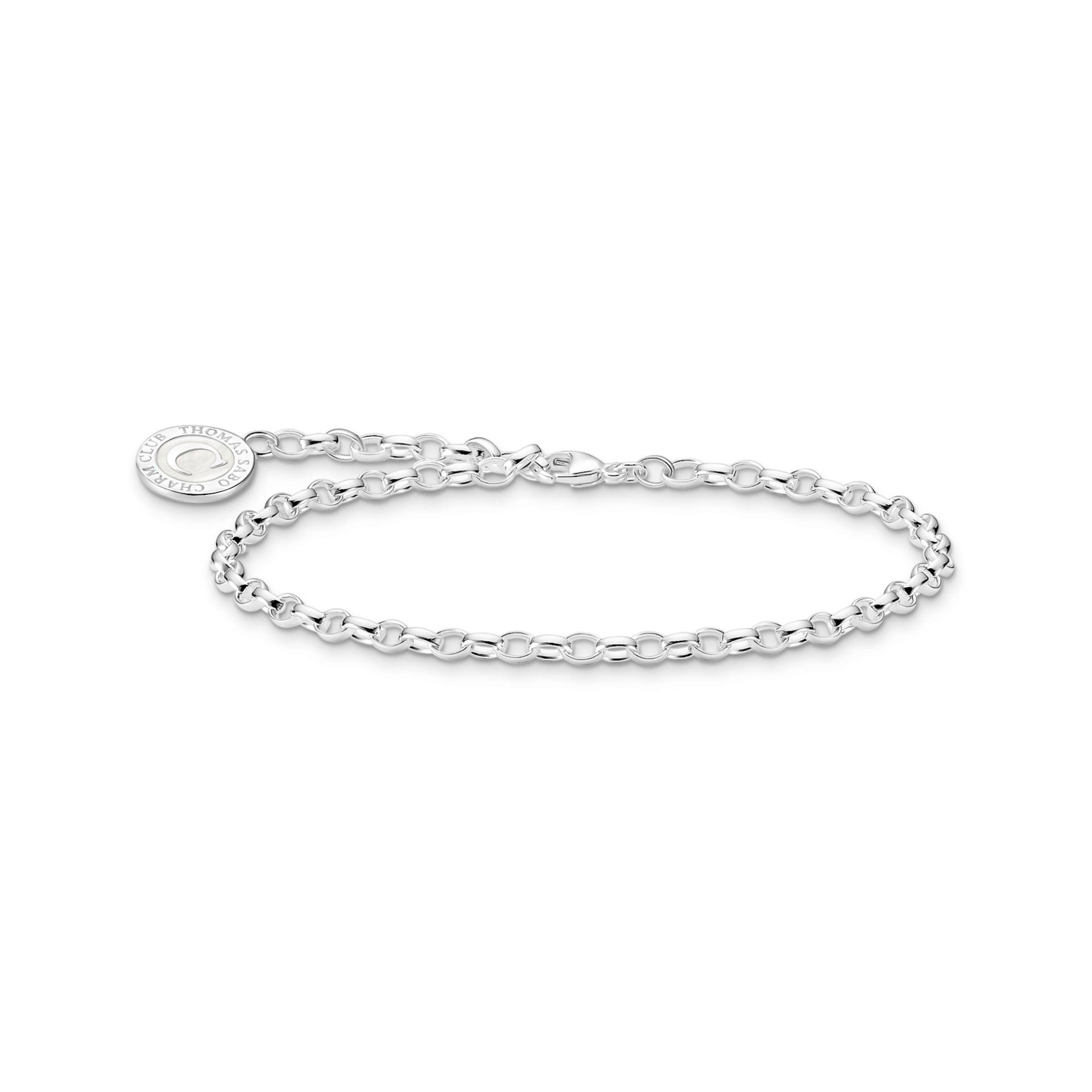 Thomas Sabo Member Charm-Armband mit weißem Charmista Coin Silber silberfarben X2088-007-21-L13 von Thomas Sabo