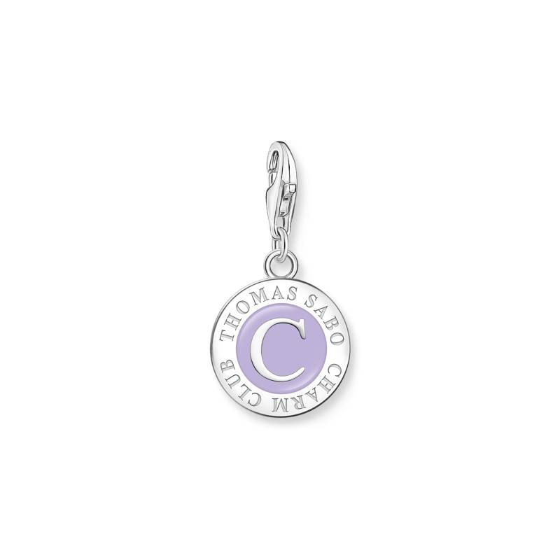 Thomas Sabo Charm mit violetter Kaltemaille und Coin Silber violett 2104-007-13 von Thomas Sabo