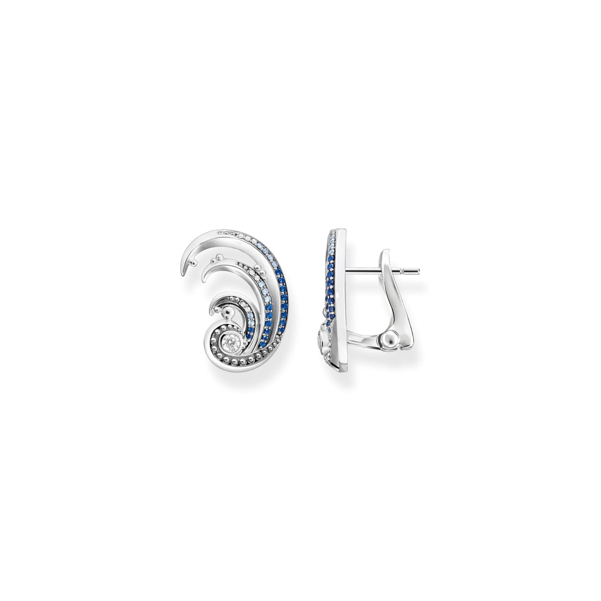 Thomas Sabo Ohrclip Welle mit blauen Steinen blau H2225-644-1 von Thomas Sabo