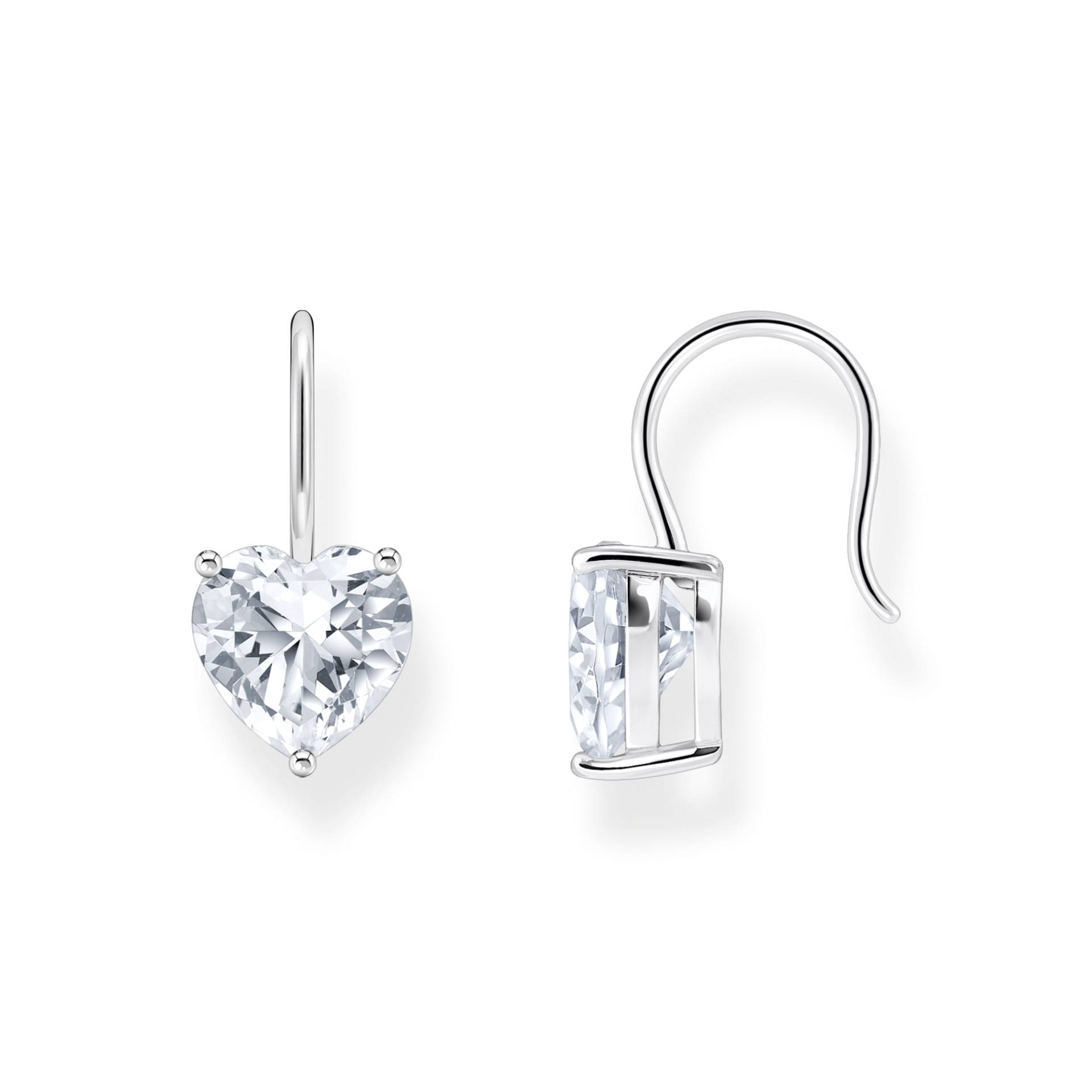 Thomas Sabo Ohrhänger mit weißem Zirkonia-Herz Silber weiß H2288-051-14 Thomas Sabo Ohrhänger mit weißem Zirkonia-Herz Silber weiß H2288-051-14 von Thomas Sabo