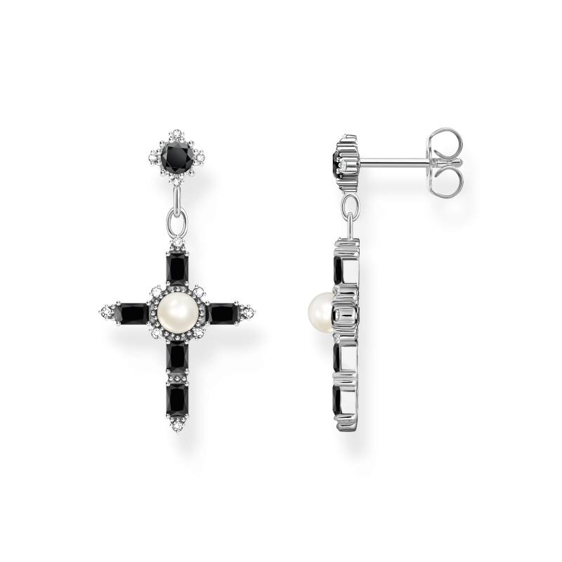 Thomas Sabo Ohrringe Kreuz Cross Romance schwarz Silber schwarz H2312-167-11 von Thomas Sabo