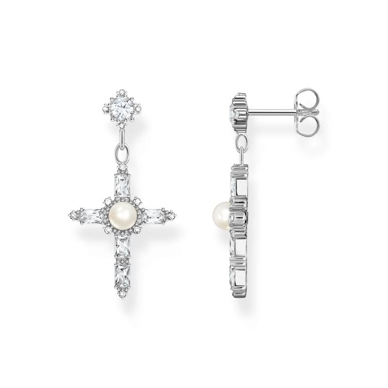 Thomas Sabo Ohrringe Cross Romance weiß Silber weiß H2312-167-14 von Thomas Sabo