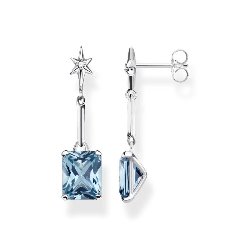 Thomas Sabo Ohrringe mit aqua Stein und Stern Silber blau H2115-644-1 von Thomas Sabo