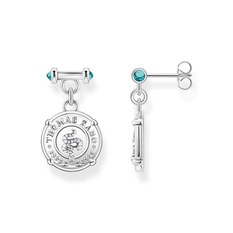 Thomas Sabo Ohrringe mit Münzanhänger Silber türkis H2265-878-17 von Thomas Sabo