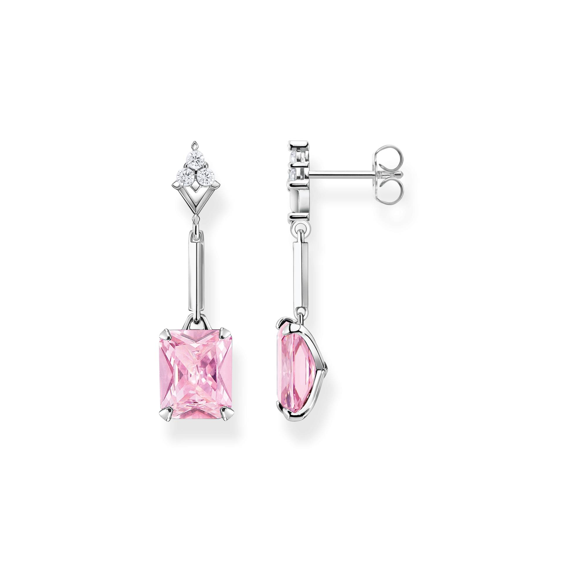 Thomas Sabo Ohrringe mit pinken und weißen Steinen Silber pink H2177-051-9 von Thomas Sabo