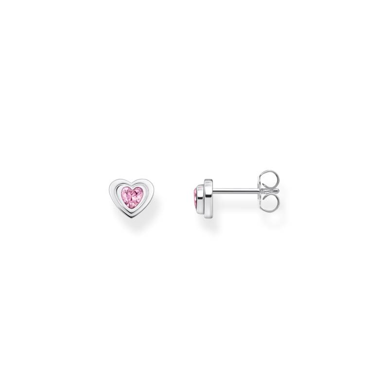 Thomas Sabo Ohrstecker Herz mit pinkfarbenem Zirkonia Silber geschwärzt pink H2271-643-9 von Thomas Sabo