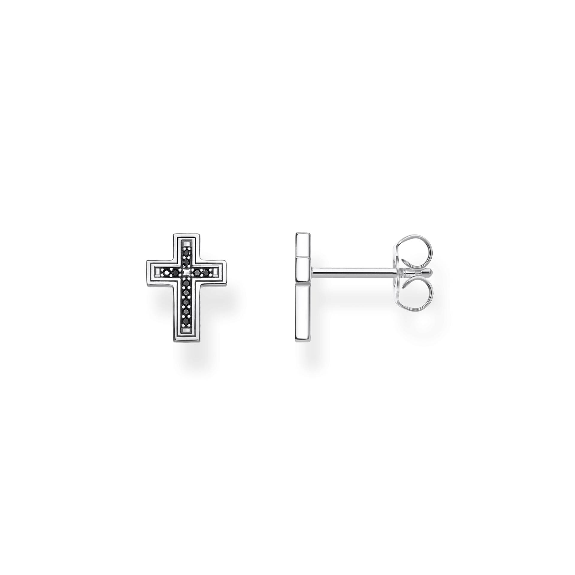 Thomas Sabo Ohrstecker Kreuz schwarz schwarz H2112-643-11 von Thomas Sabo