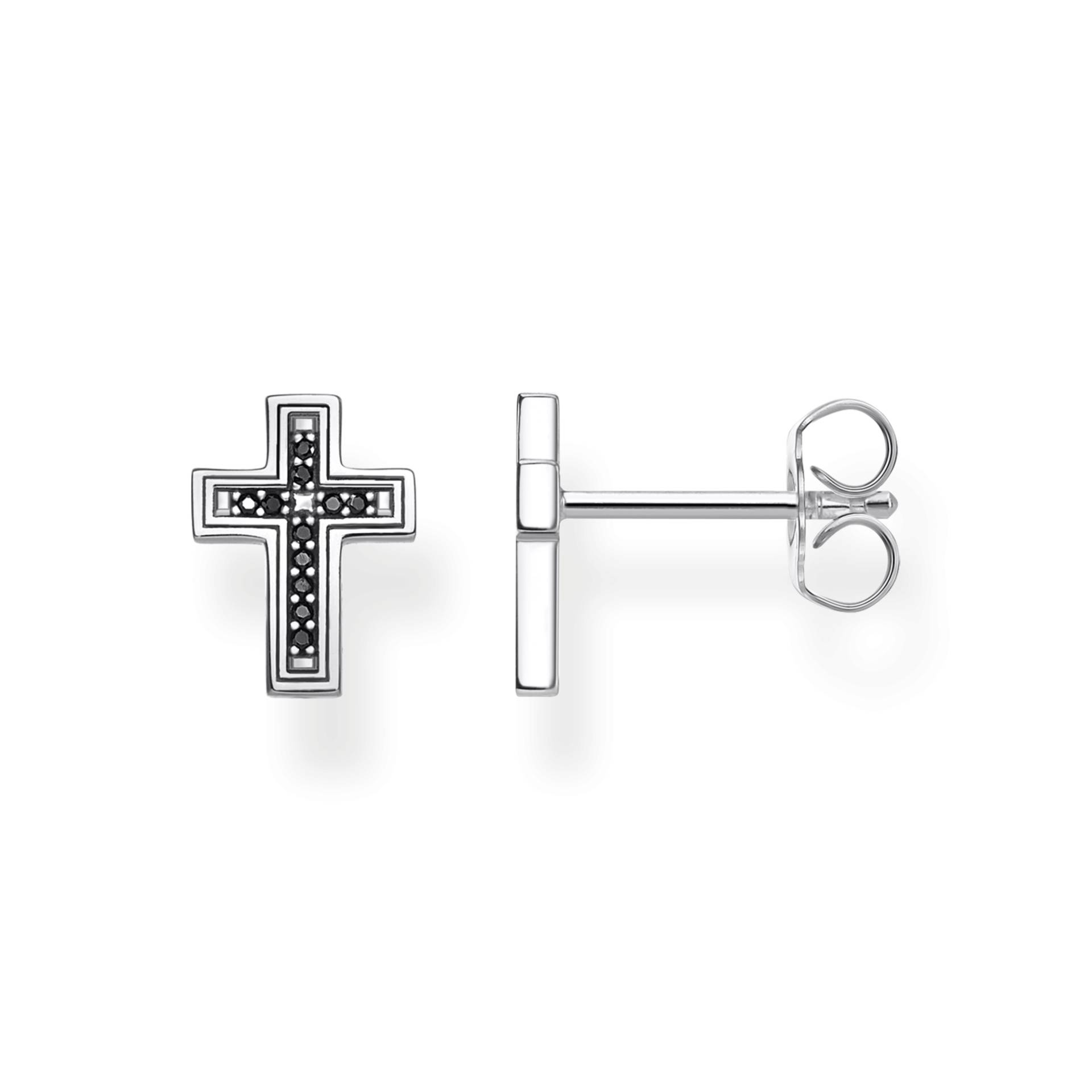 Thomas Sabo Ohrstecker Kreuz schwarz schwarz H2112-643-11 von Thomas Sabo