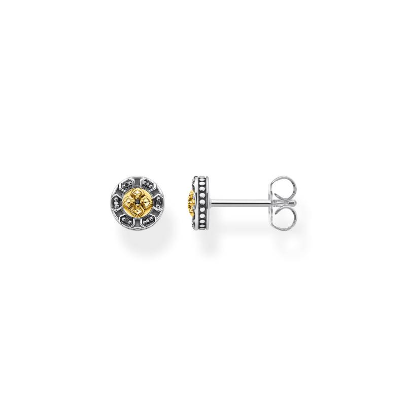 Thomas Sabo Ohrstecker Kreuz schwarze Steine gold mehrfarbig H2125-849-7 von Thomas Sabo