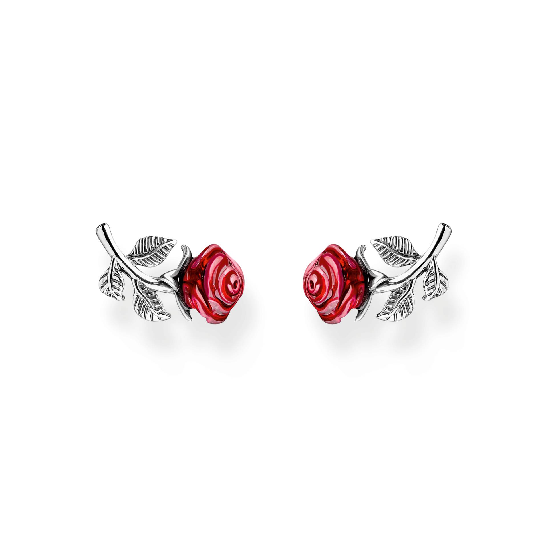 Thomas Sabo Ohrstecker Rose Roses Romance Silber rot H2314-664-10 von Thomas Sabo