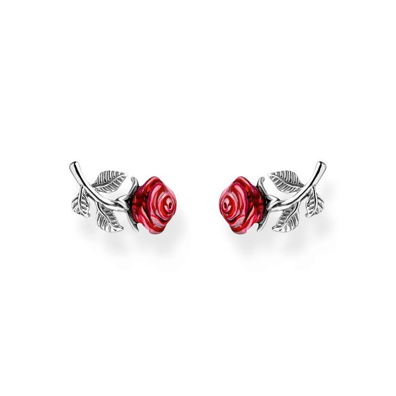 Thomas Sabo Ohrstecker Rose Roses Romance Silber rot H2314-664-10 von Thomas Sabo