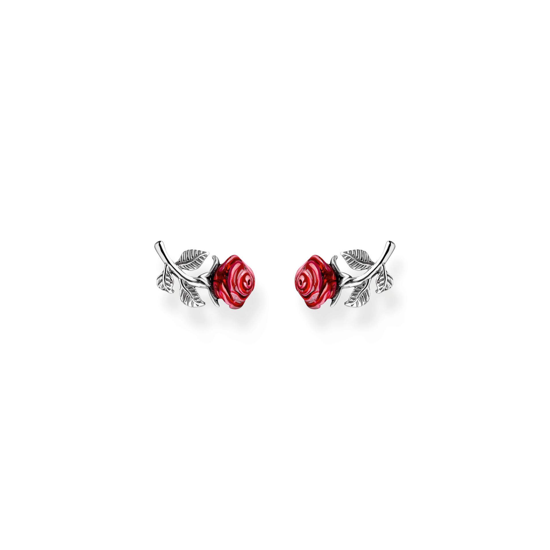 Thomas Sabo Ohrstecker Roses Romance Silber rot H2314-664-10 von Thomas Sabo