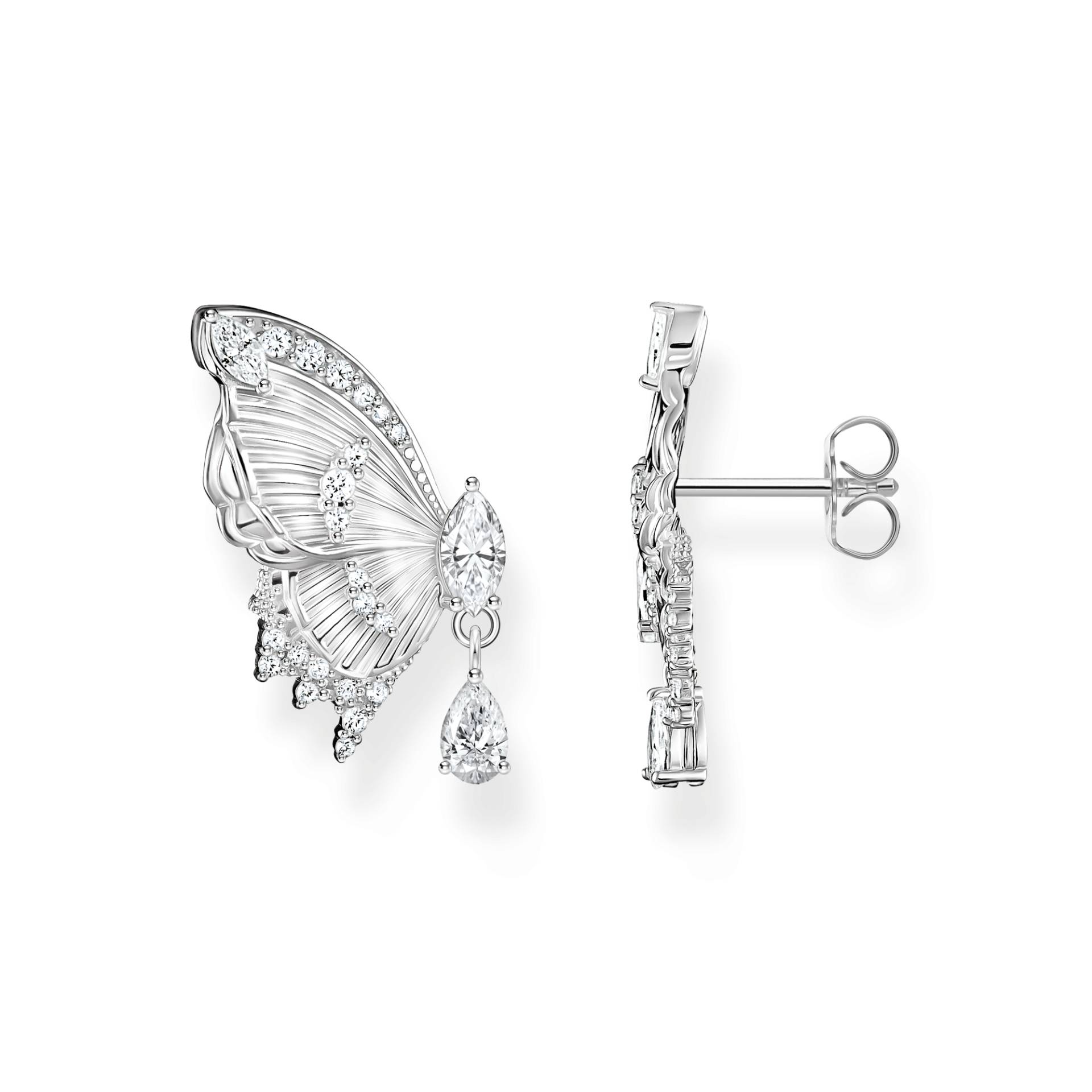 Thomas Sabo Ohrstecker Schmetterling Butterfly Paradise mit Steinen Silber weiß H2328-051-14 von Thomas Sabo