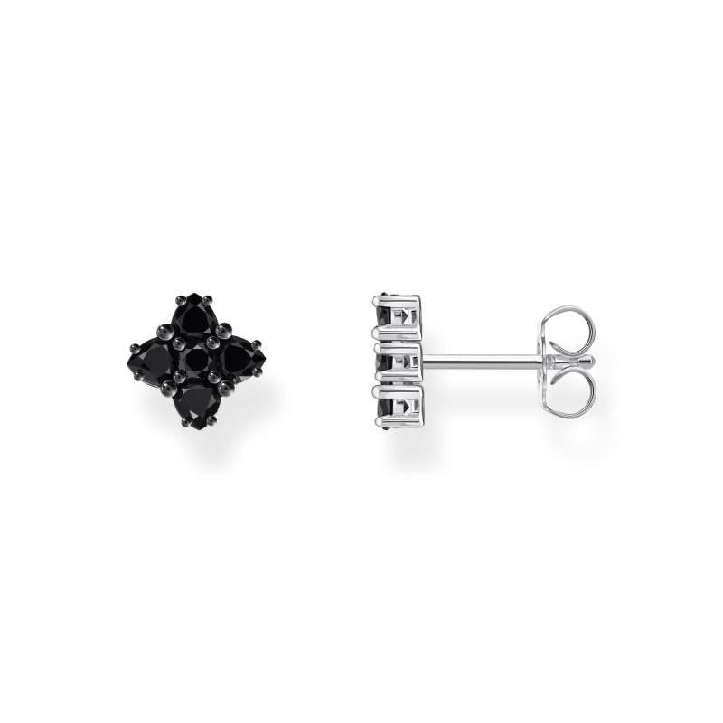 Thomas Sabo Ohrstecker in 4-eckigem Design mit schwarzen Steinen Silber geschwärzt schwarz H2171-643-11 von Thomas Sabo