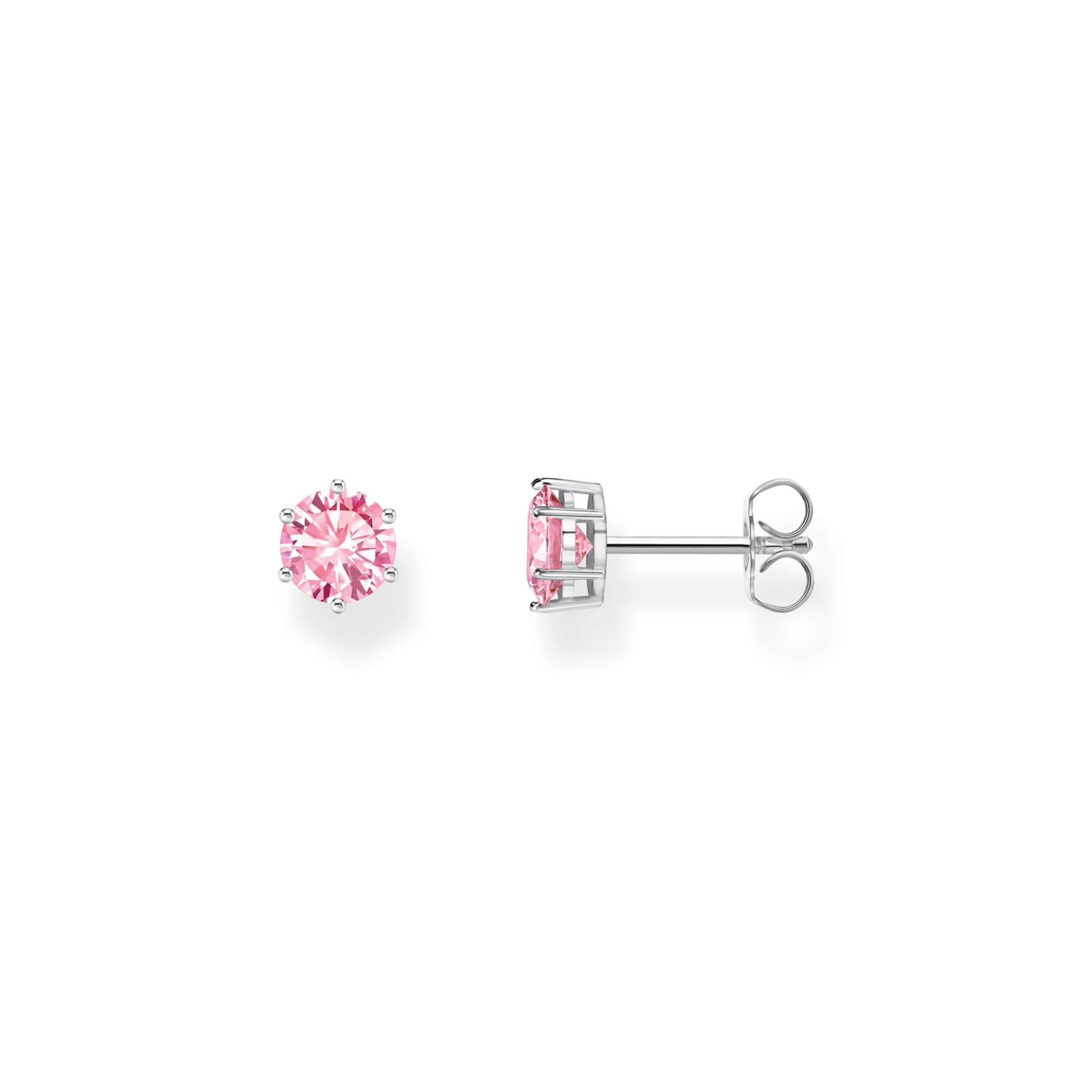 Thomas Sabo Ohrstecker mit pinkfarbenem Stein im Brillantschliff Silber pink H2301-051-9 von Thomas Sabo