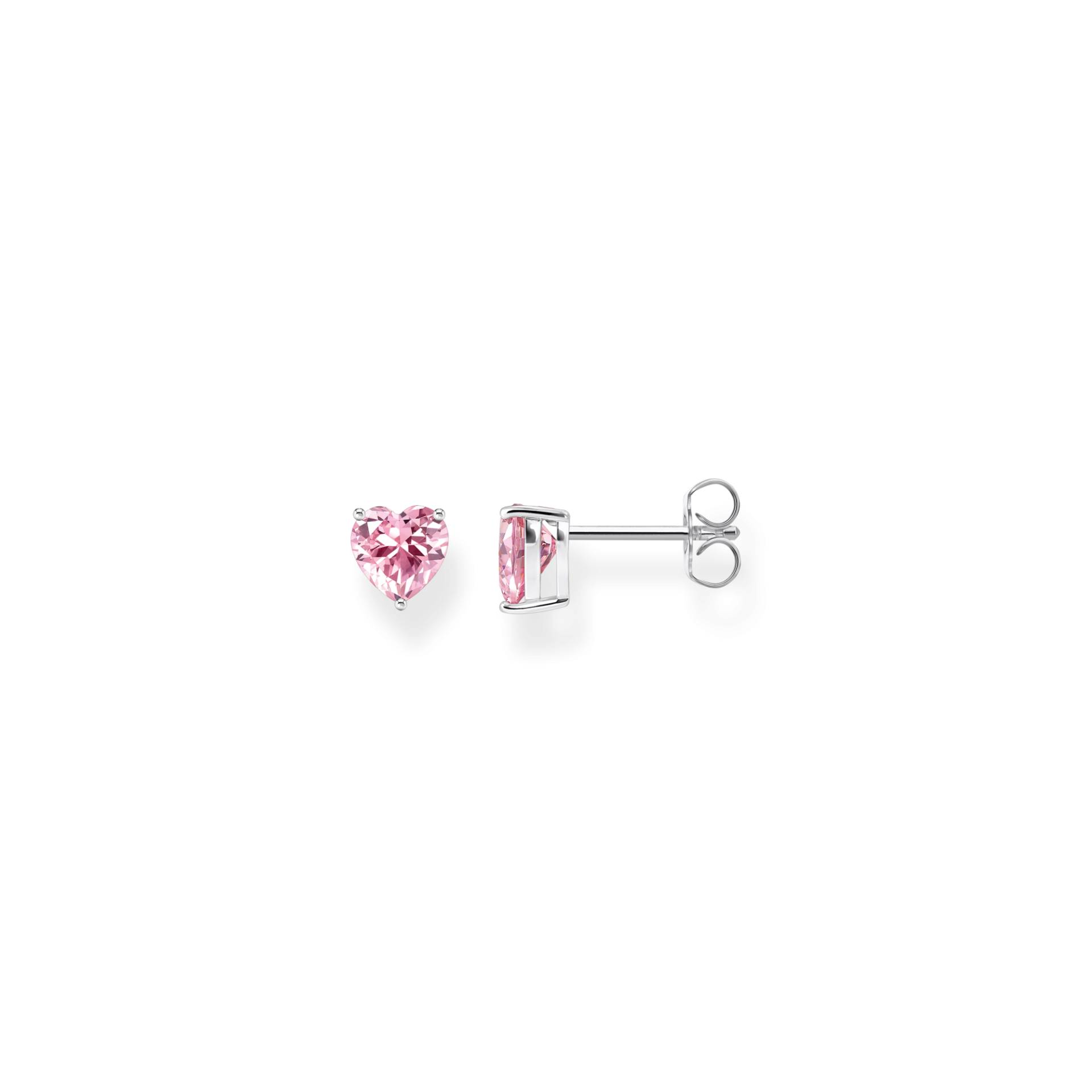 Thomas Sabo Ohrstecker mit pinkfarbenem Stein in Herzform Silber pink H2306-051-9 von Thomas Sabo