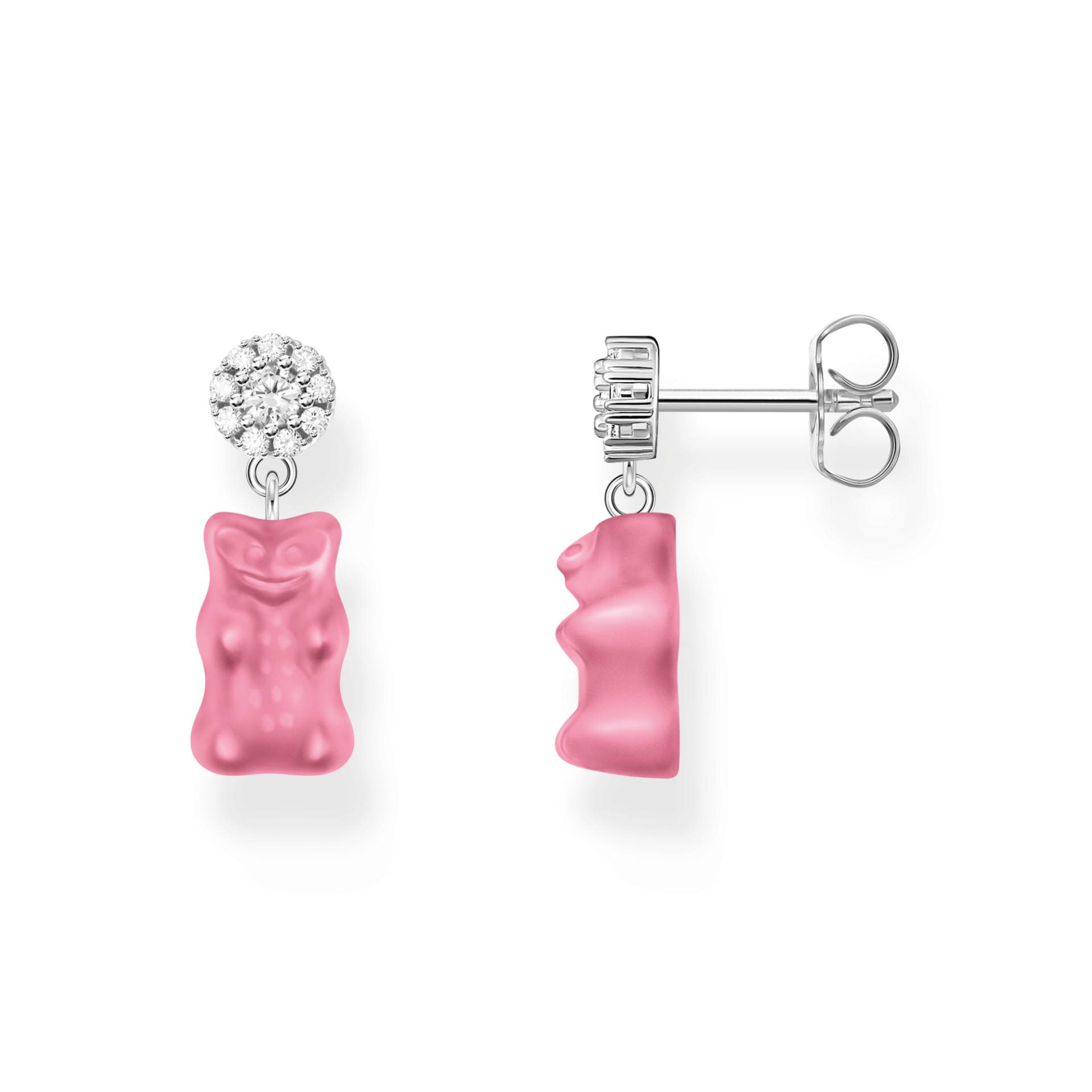 Thomas Sabo Ohrstecker mit pinkfarbenen Goldbären Silber pink H2330-052-9 von Thomas Sabo