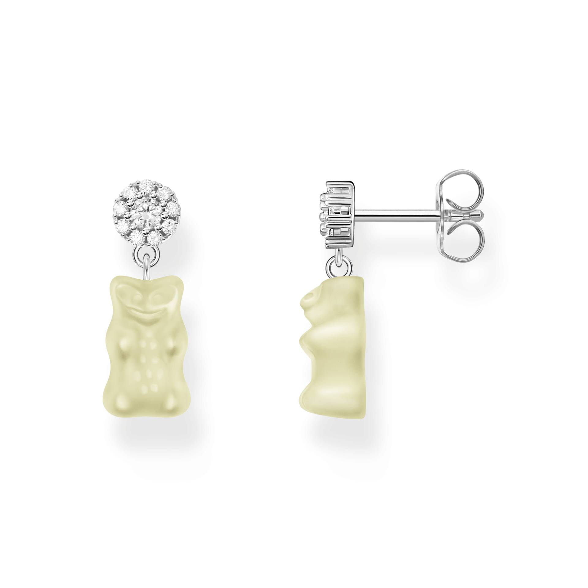 Thomas Sabo Ohrstecker mit weißen Goldbären Silber weiß H2330-052-14 von Thomas Sabo