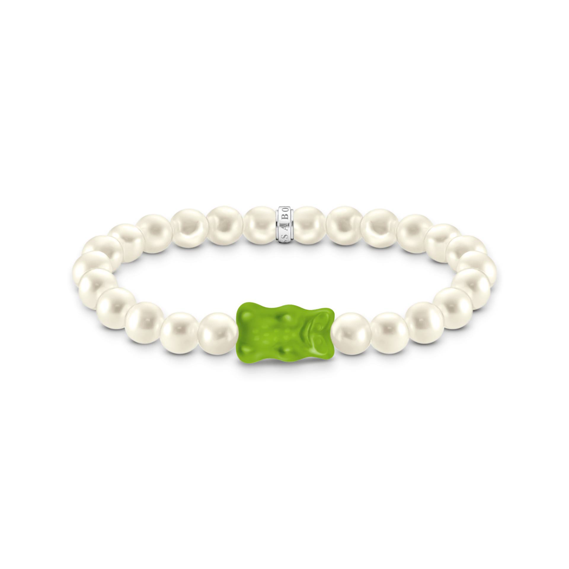 Thomas Sabo Perlenarmband mit grünem Goldbären Silber grün A2154-017-6-L17 Thomas Sabo Perlenarmband mit grünem Goldbären Silber grün A2154-017-6-L17 von Thomas Sabo