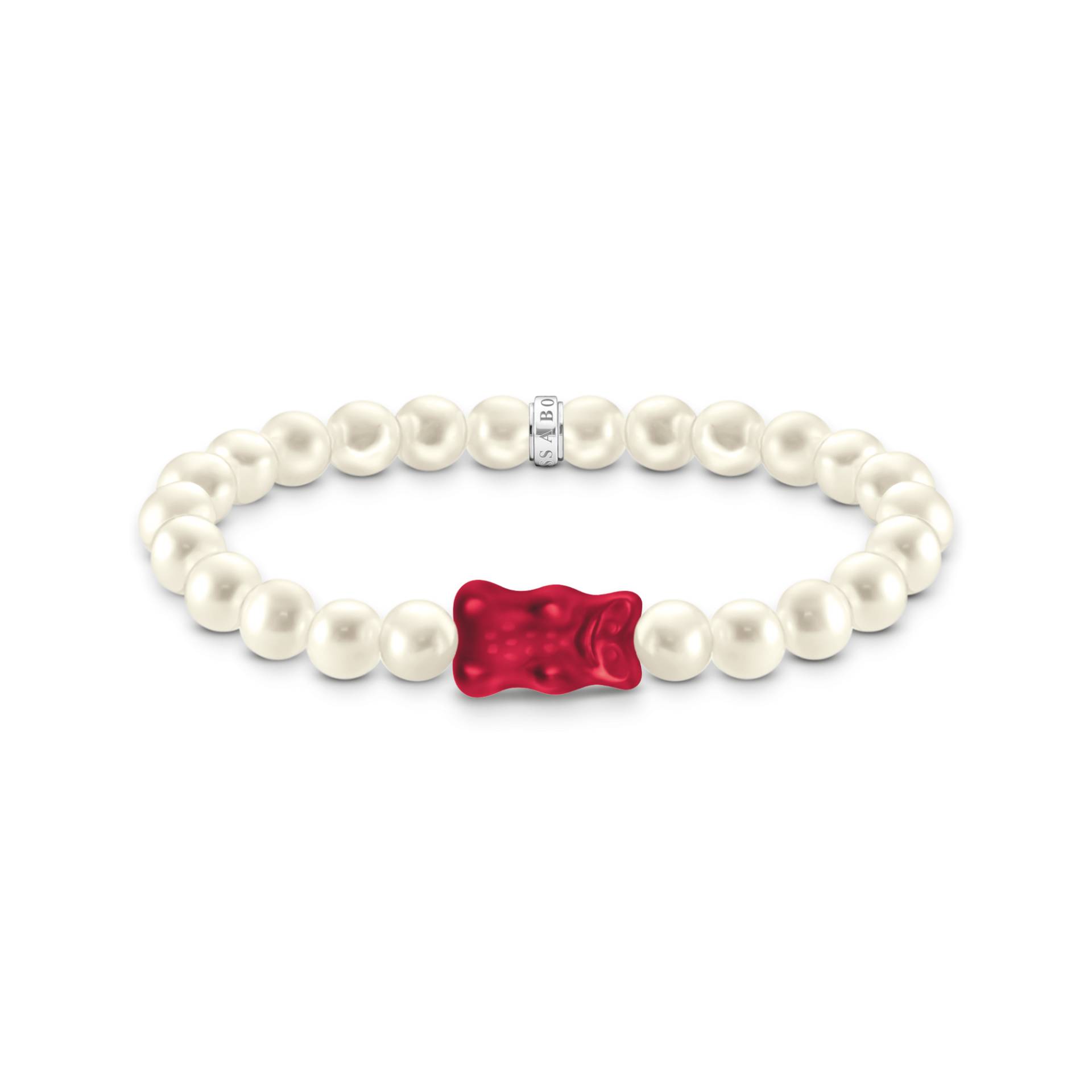 Thomas Sabo Perlenarmband mit rotem Goldbären Silber rot A2154-017-10-L17 Thomas Sabo Perlenarmband mit rotem Goldbären Silber rot A2154-017-10-L17 von Thomas Sabo