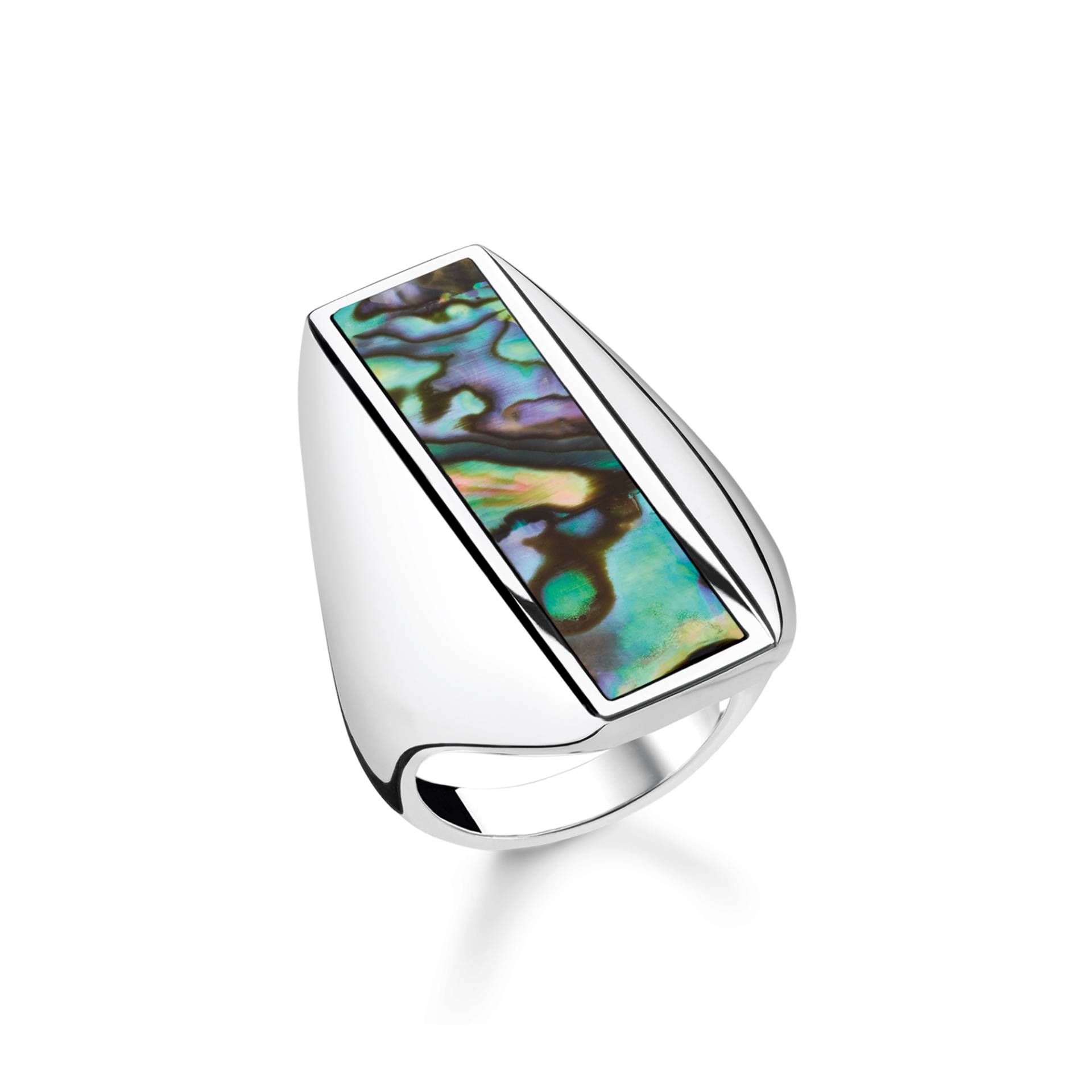 Thomas Sabo Ring Abalone Perlmutt grün TR2220-509-6-54 von Thomas Sabo