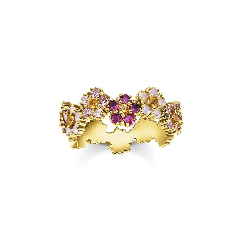 Thomas Sabo Ring Blumen farbige Steine gold mehrfarbig TR2337-488-7-48 von Thomas Sabo