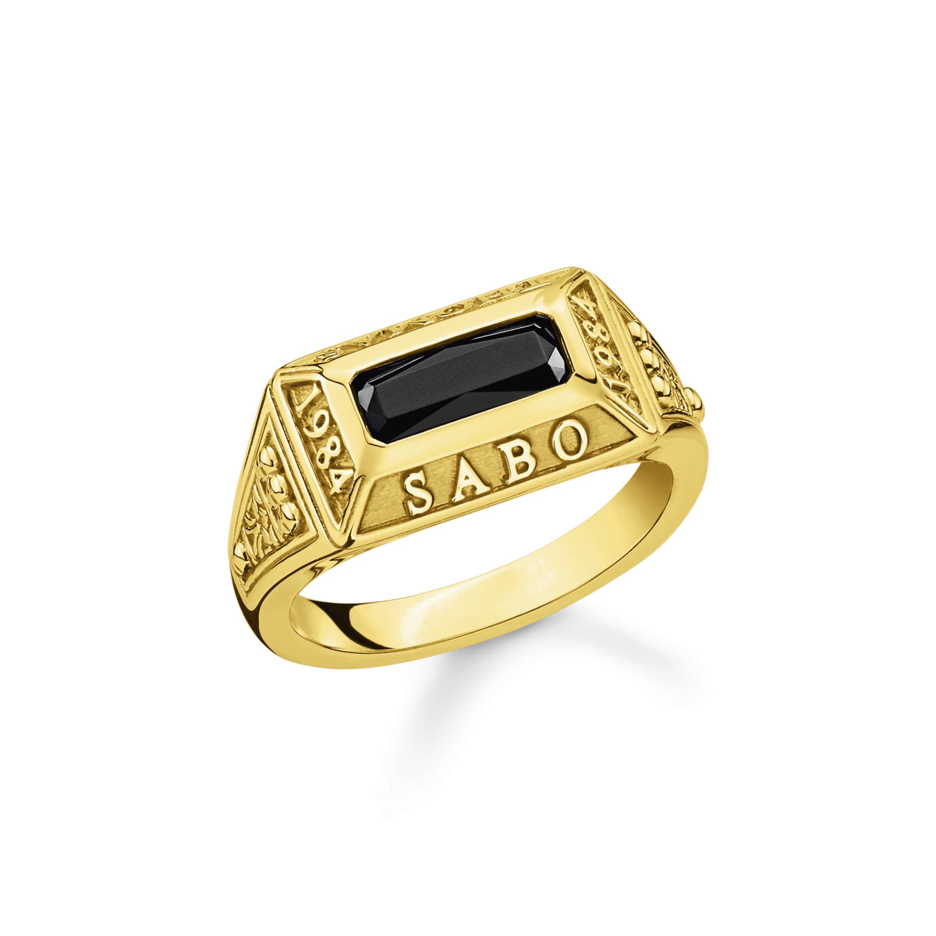 Thomas Sabo Ring College Ring gold schwarz TR2243-966-11-56 von Thomas Sabo