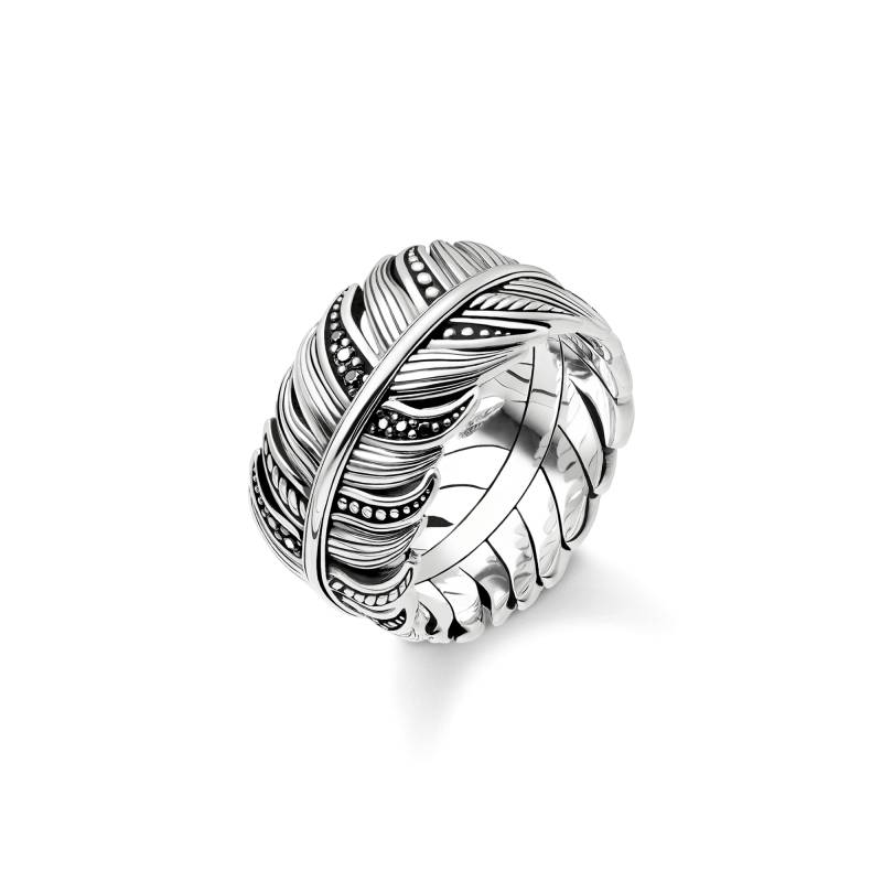 Thomas Sabo Ring Feder Pavé schwarz TR2159-643-11-50 von Thomas Sabo