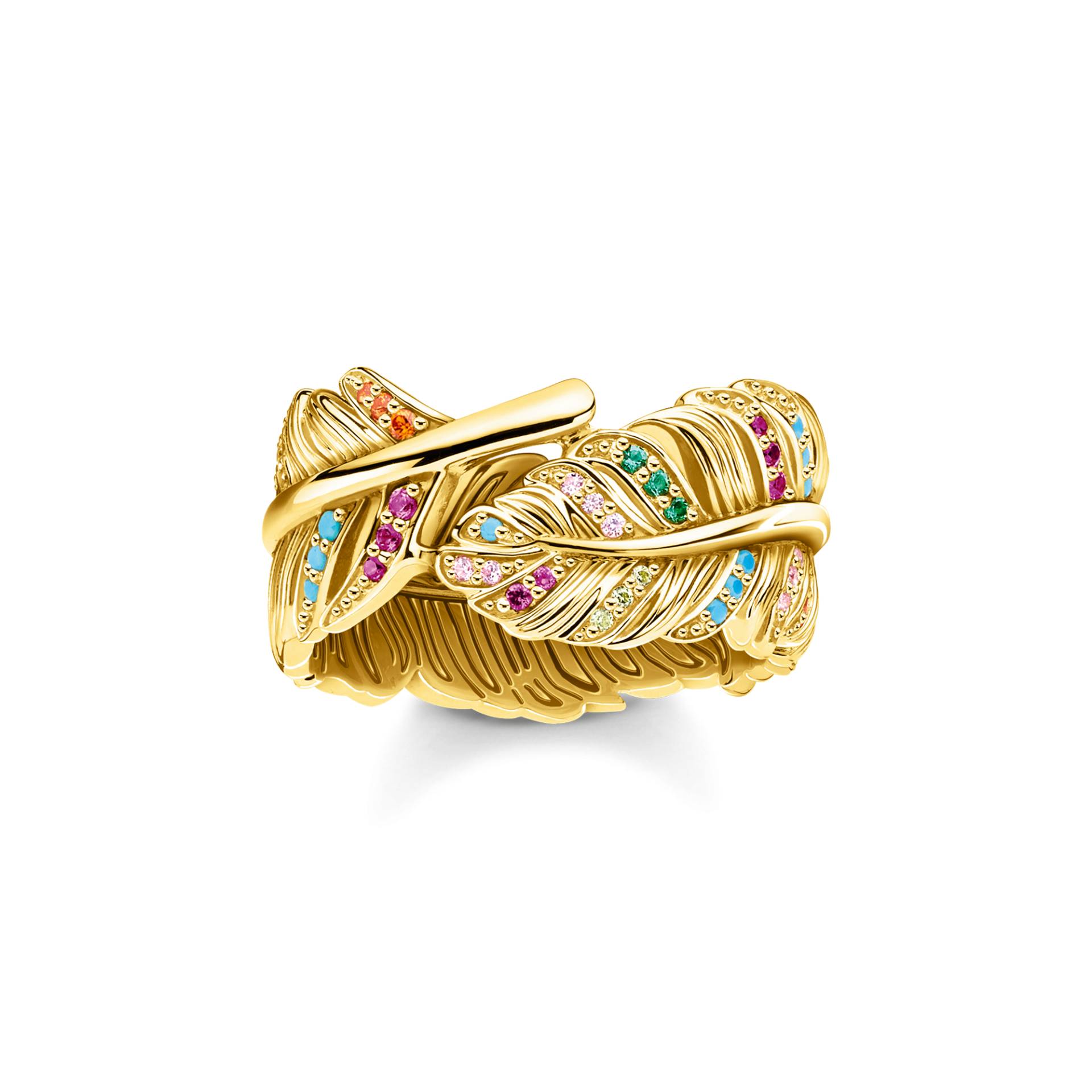 Thomas Sabo Ring Feder gold mehrfarbig TR2284-488-7-48 von Thomas Sabo