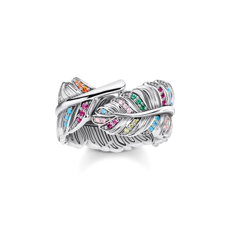 Thomas Sabo Ring Feder silber mehrfarbig TR2284-342-7-56 von Thomas Sabo