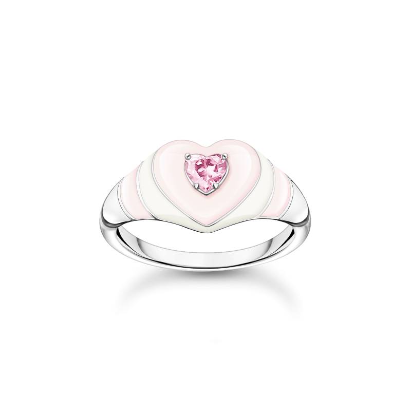 Thomas Sabo Ring Herz mit pinkem Stein Silber pink TR2435-041-9-54 von Thomas Sabo