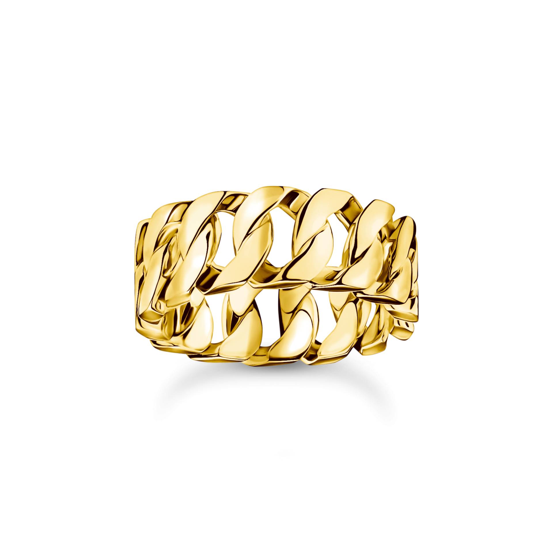 Thomas Sabo Ring Kettenglieder breit vergoldet gelbgoldfarben TR2497-413-39-50 von Thomas Sabo