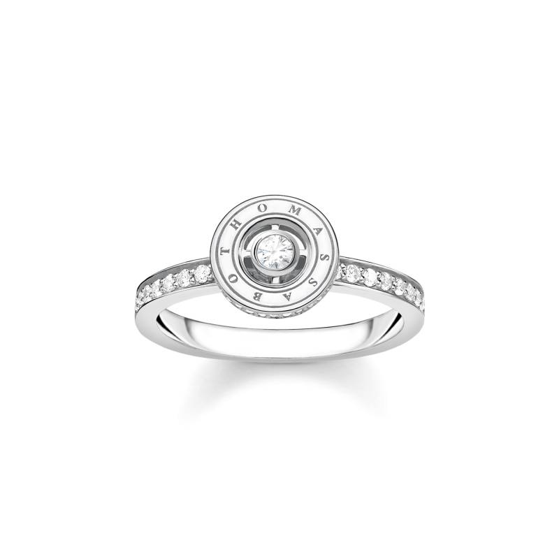 Thomas Sabo Ring Kreis mit weißen Steinen Pavé Silber weiß TR2255-051-14-48 von Thomas Sabo